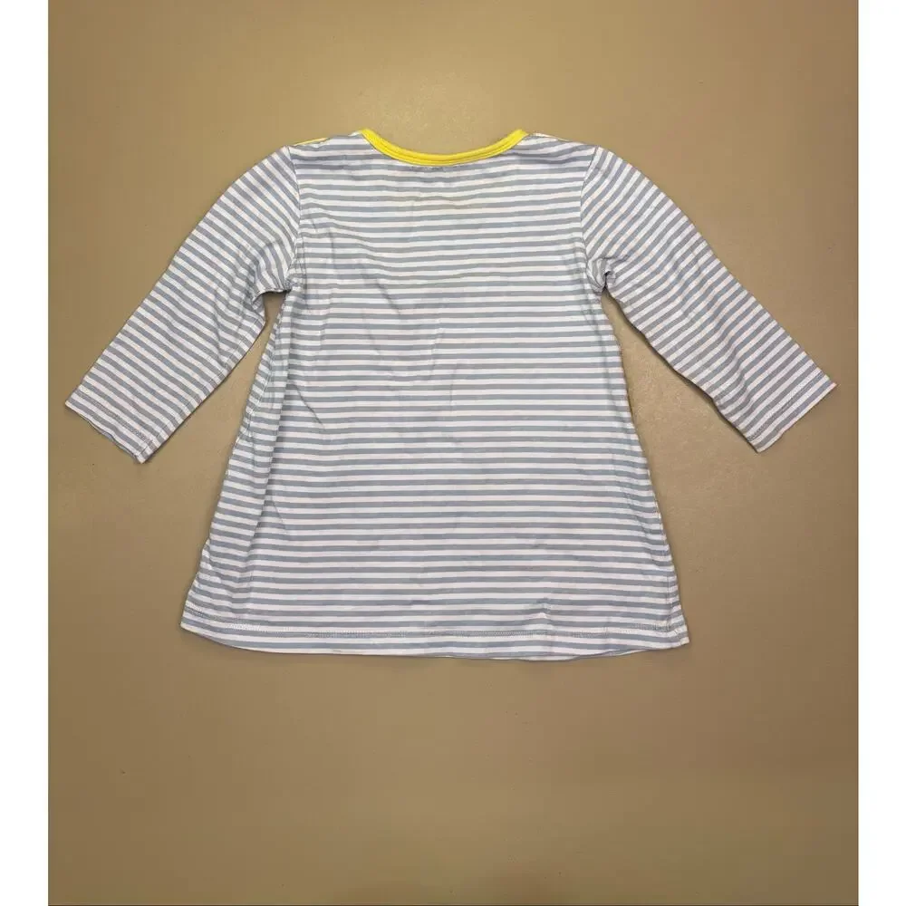 Little Maven Toddler Deer Applique Striped Tunic Top Shirt 18M Blue White EUC